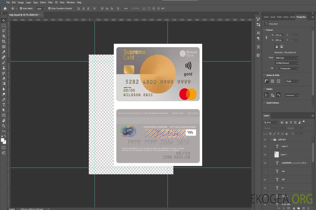 Carte d'or suprême de la Banque Resurs de Norvège template Carte d'or suprême de la Banque Resurs de Norvège template